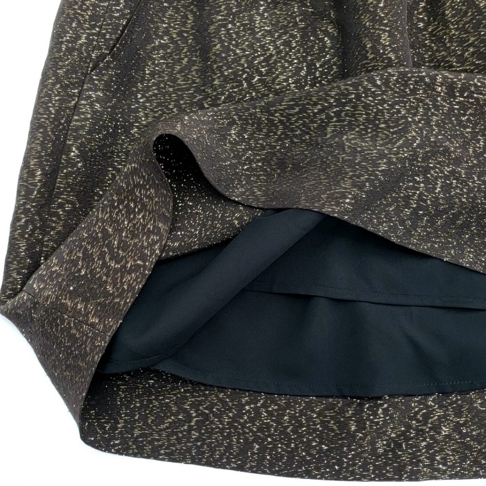 MADEWELL Broadway & Broome Black Gold Metallic Pull on Skirt - Picture 5 of 7